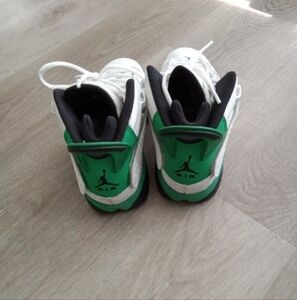 Jordan Green and White Sneakers Classic Sporty Design